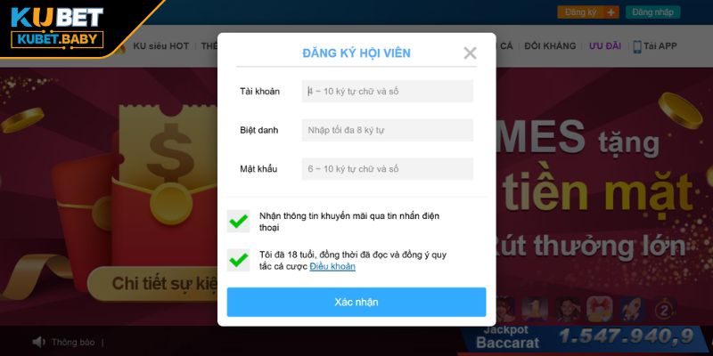 Đăng Ký Kubet Nhanh Chóng Cho Người Chơi Mới Bắt Đầu 2 Truy cập trang đăng ký Kubet